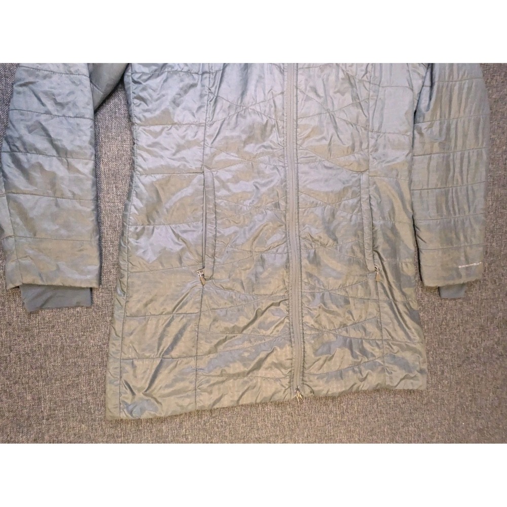 Columbia Omni-Heat Insulated Quilted Jacket Women's Large Silver Parka Coat - Picture 3 of 11